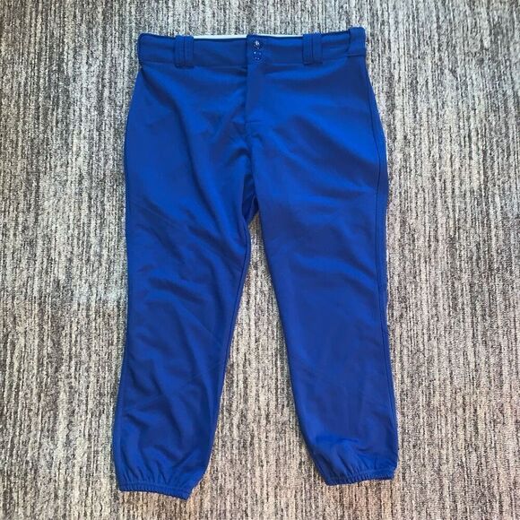 Alleson Athletic Women’s Size Large Baseball Softball Pants Blue Stretch‎ - Picture 1 of 7